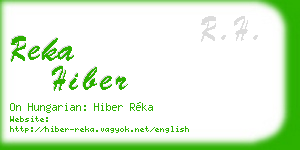 reka hiber business card